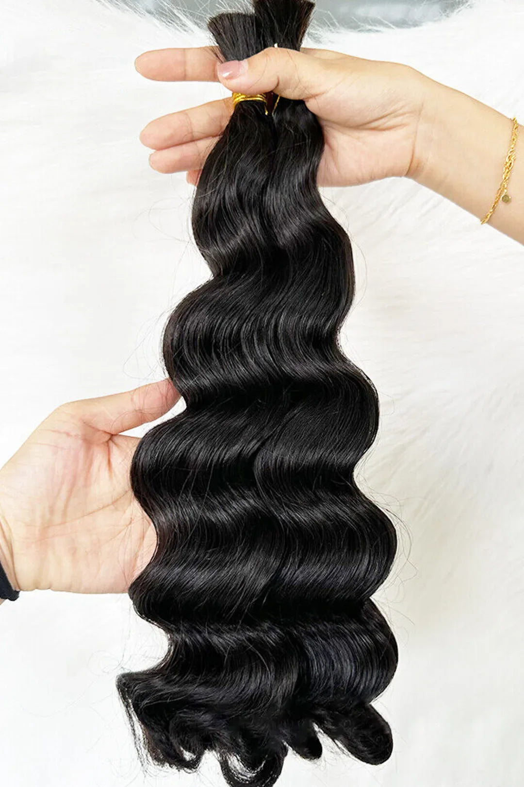 Double Drawn Loose Wave Bulk Human Hair For Braiding