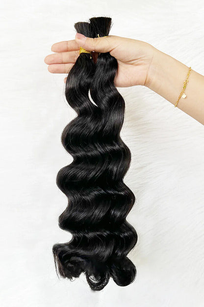 Double Drawn Loose Wave Bulk Human Hair For Braiding