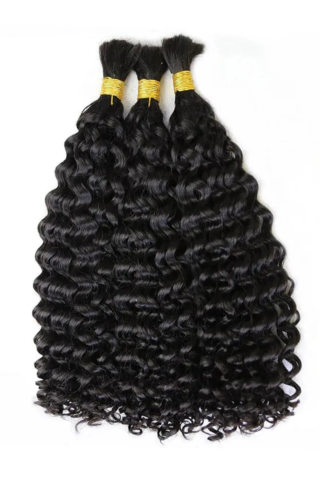 Double Drawn Spanish Curly Bulk Hair Extensions for Braiding