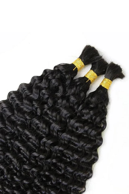 Double Drawn Spanish Curly Bulk Hair Extensions for Braiding