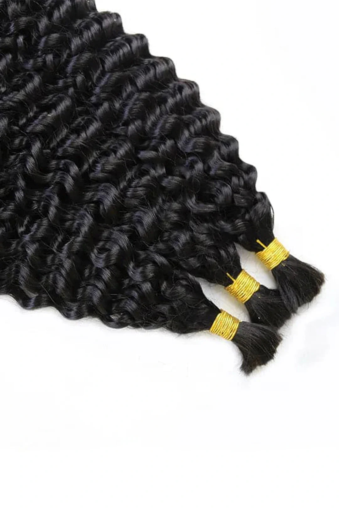 Double Drawn Spanish Curly Bulk Hair Extensions for Braiding