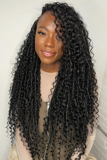 Double Drawn Spanish Curly Bulk Hair Extensions for Braiding