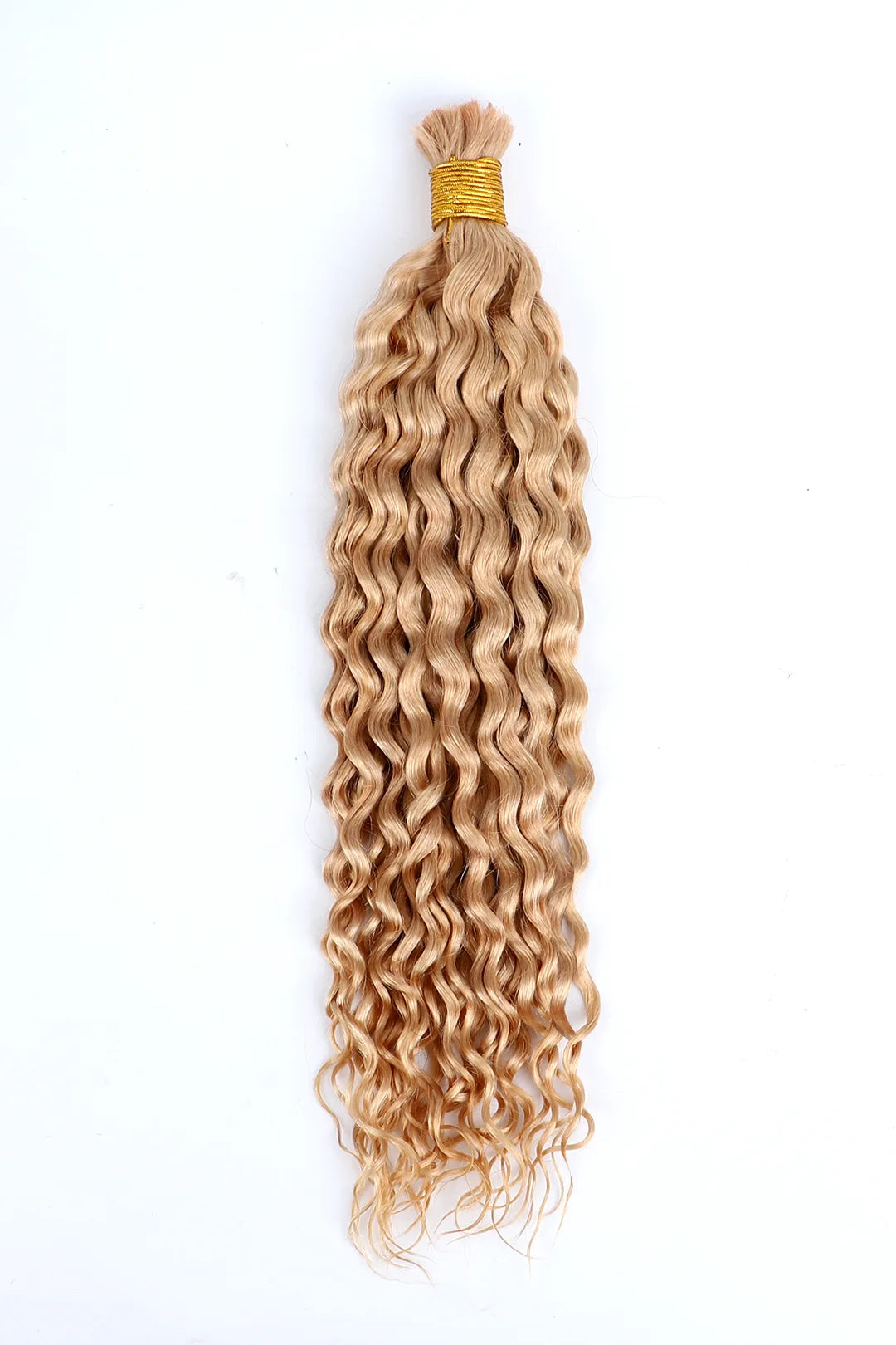 Double Drawn Strawberry Blonde Color Water Wave Bulk Human Hair