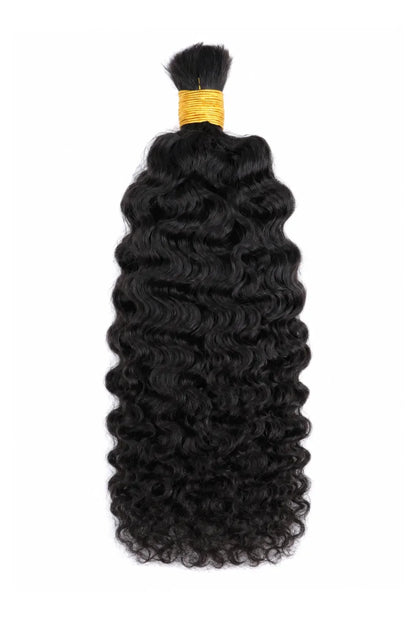Double Drawn Water Deep Wave Bulk Human Hair For Braiding