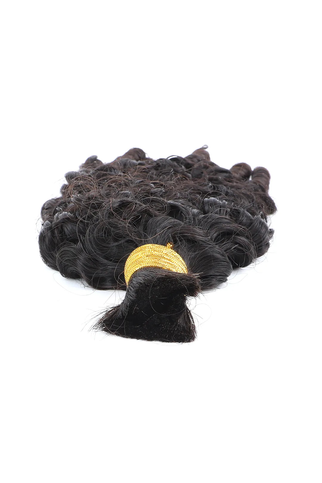 Double Drawn Water Wave with Spiral Curls Ends Bulk Hair BU67