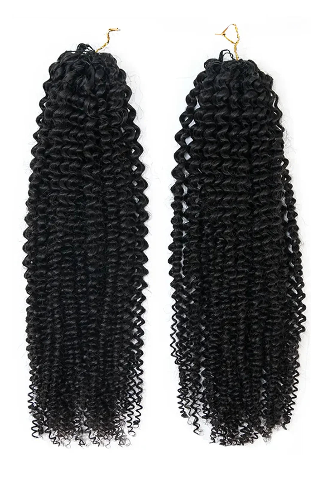 Feather Crochet Hair Extension Afro Kinky Curly Human Hair Double-Strand