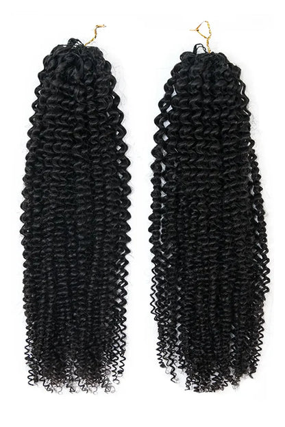 Feather Crochet Hair Extension Afro Kinky Curly Human Hair Double-Strand