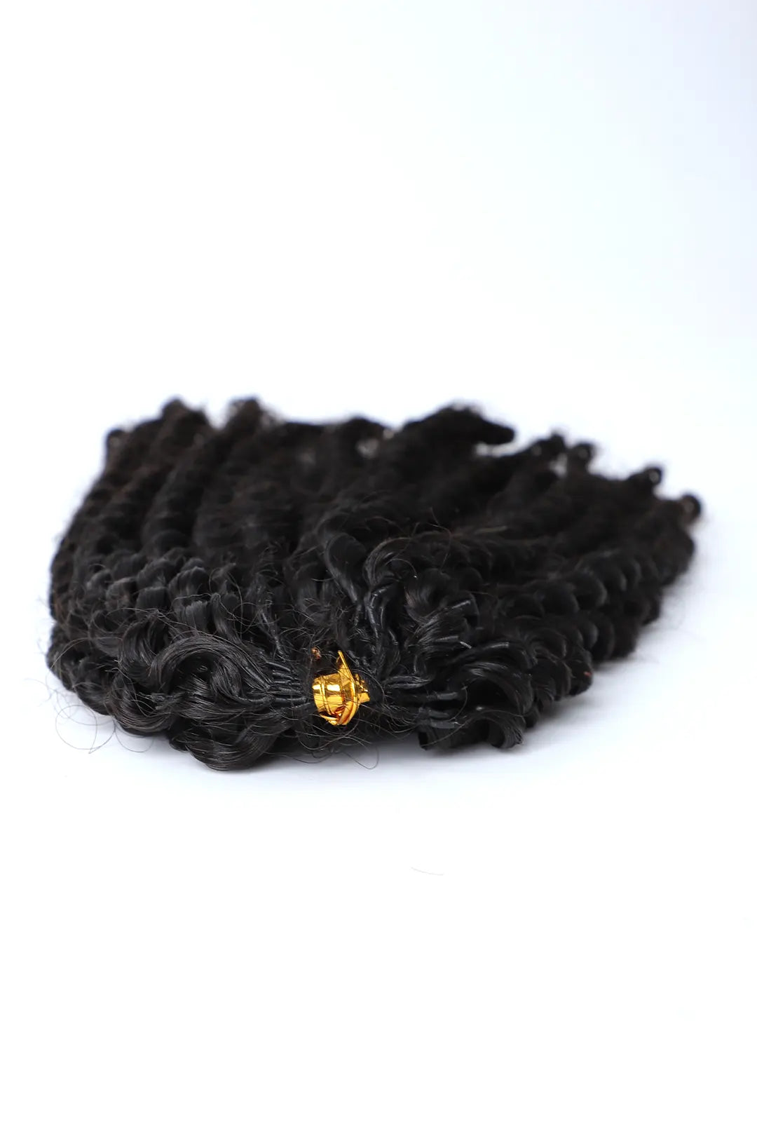 Double Drawn Feather Crochet Hair Extension Afro Kinky Curly Human Hair Double-Strand