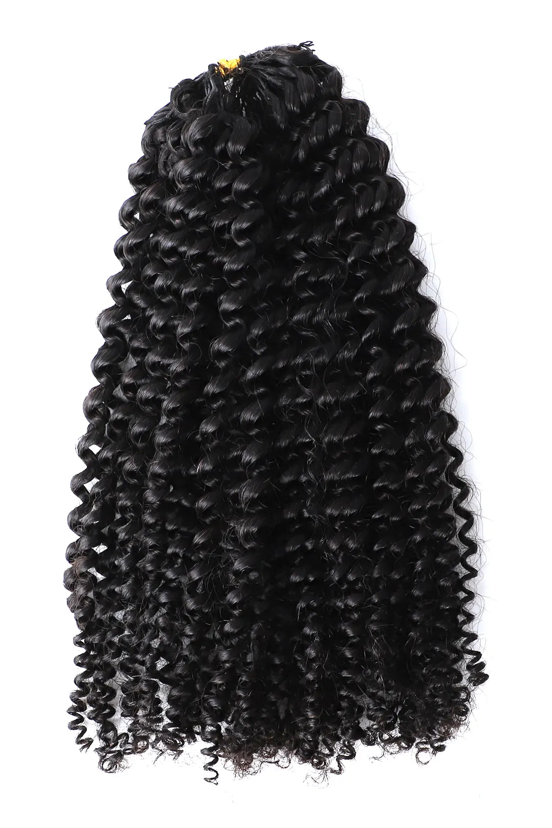 Double Drawn Feather Crochet Hair Extension Afro Kinky Curly Human Hair Double-Strand