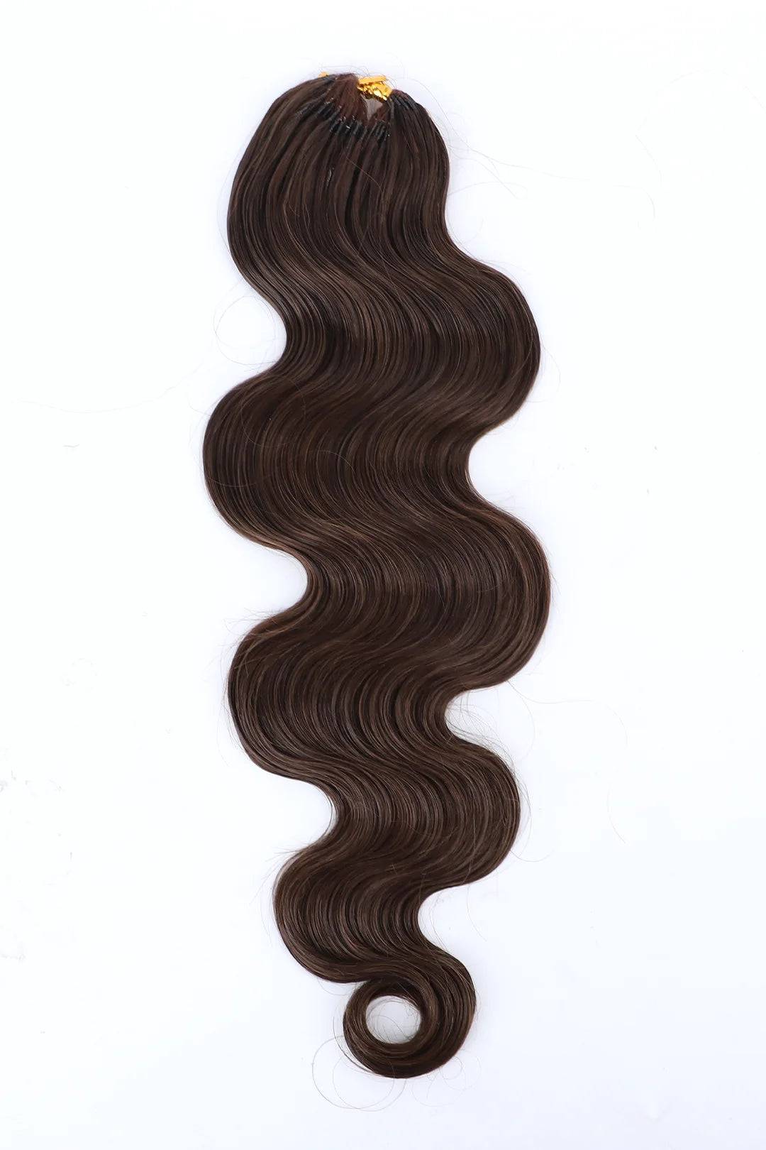 Dark Brown Body Wave Feather Crochet Hair Extension Human Hair FE34 60 ...