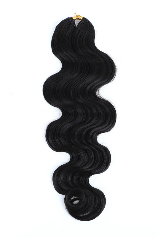 Double Drawn Feather Crochet Hair Extension Body Wave Human Hair Double-Strand