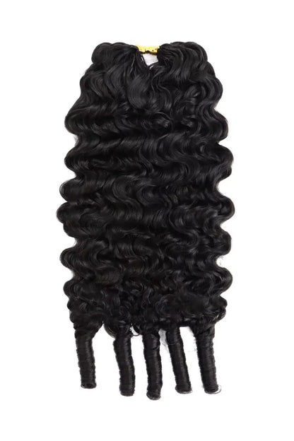 Feather Crochet Hair Extension Burmese Water Curly Human Hair