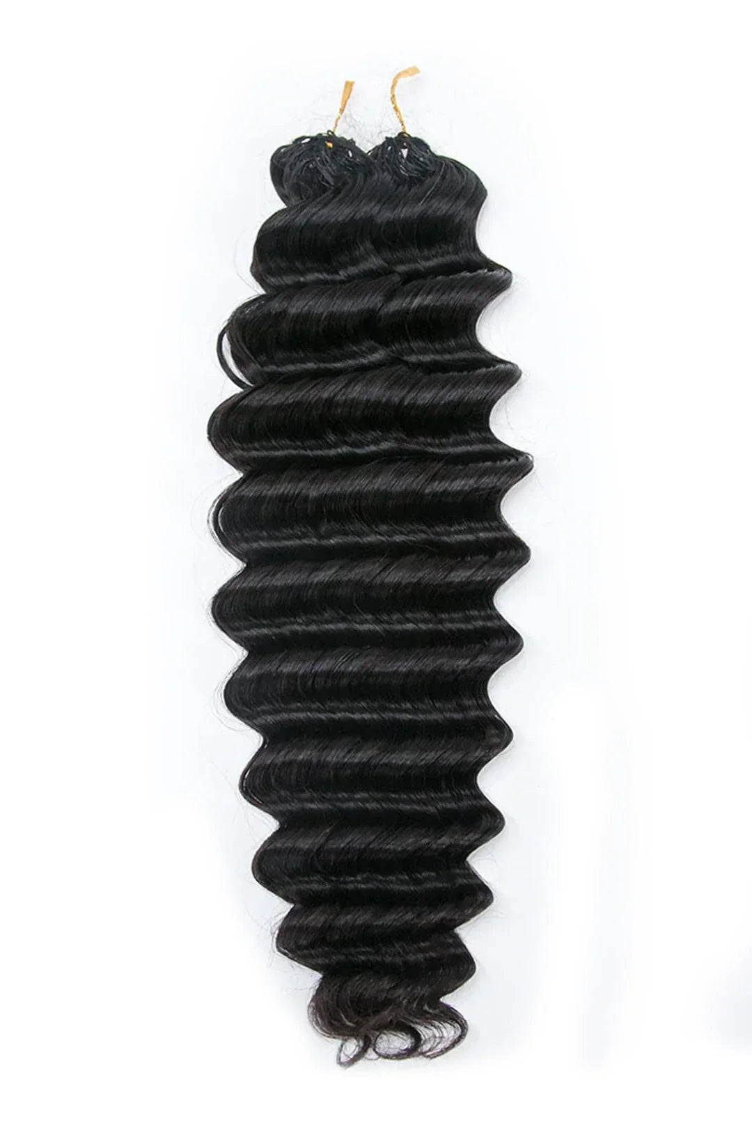 Feather Crochet Hair Extension Deep Wave Human Hair Double-Strand