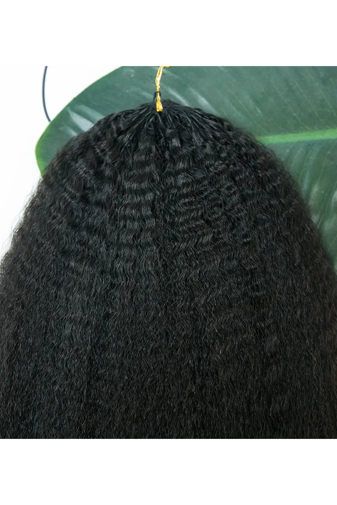 Feather Crochet Hair Extension Kinky Straight Human Hair Double-Strand