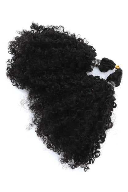 Feather Crochet Hair Extension Tight Curly Human Hair Double-Strand