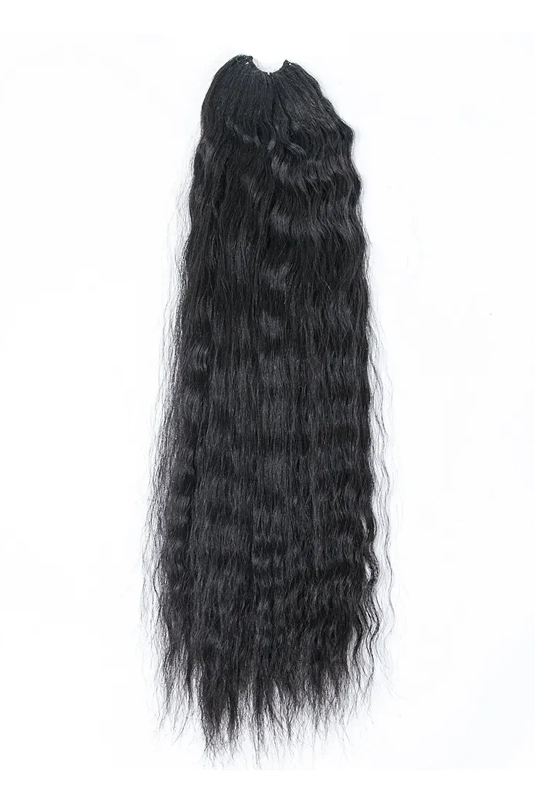 Feather Crochet Hair Extension Wet and Wavy Human Hair Double-Strand