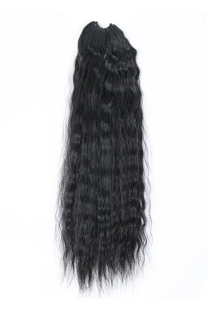 Feather Crochet Hair Extension Wet and Wavy Human Hair Double-Strand
