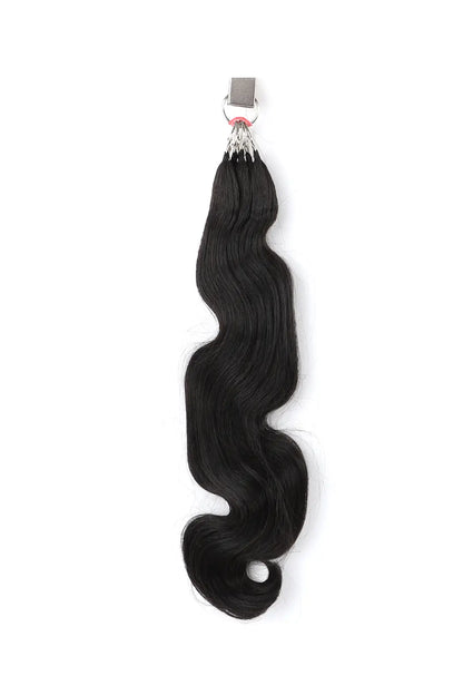 Handmade Feather Line Hair Extensions Body Wave Single-Strand with Loop