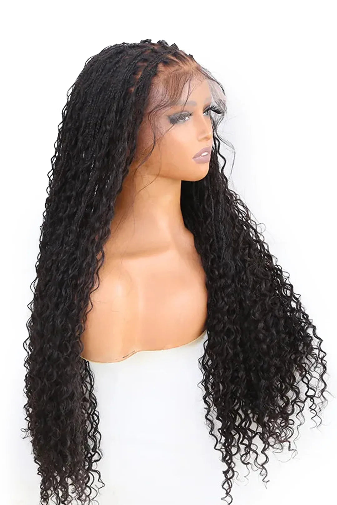 Goddess Bohemian Box Braid Full Lace Wig Knotless 100% Virgin Hair