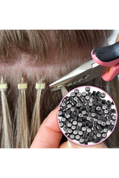 Hair Extension Silicone Lined Pre-Loaded Micro Rings (1000)