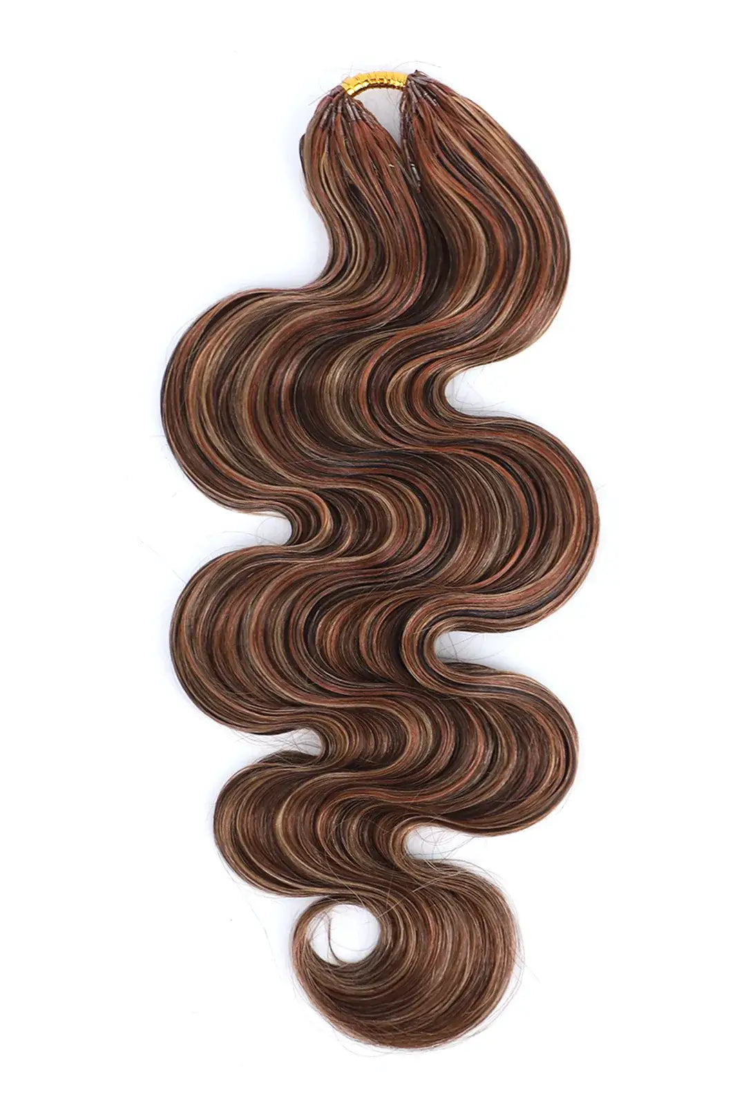 Double Drawn Highlight Blend #4/27/30 Body Wave Feather Crochet Human Hair