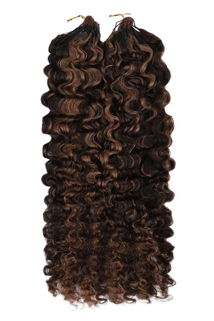 #4/30 Mixed Color Water Deep Wave Feather Crochet Human Hair