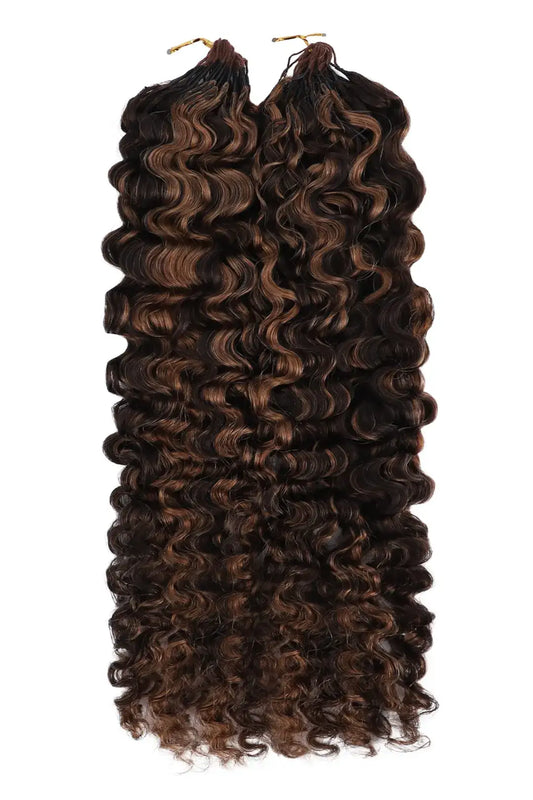#4/30 Mixed Color Water Deep Wave Feather Crochet Human Hair