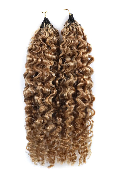 Honey Blonde #27 Water Deep Wave Feather Crochet Miracle Knots Hair