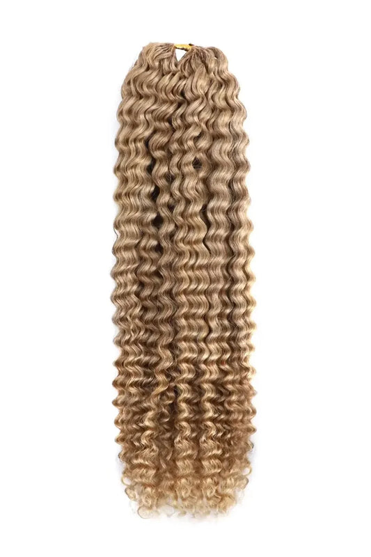Honey Blonde #27 Water Wave Feather Crochet Human Hair