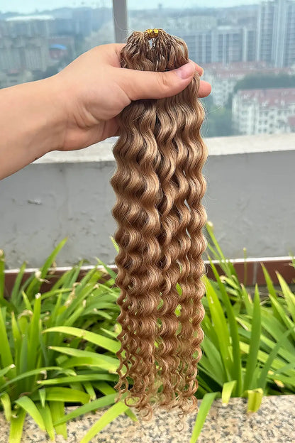 Honey Blonde #27 Water Wave Feather Crochet Human Hair