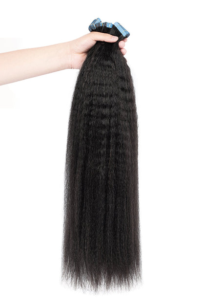 Kinky Straight Tape In Hair Extensions For Black Fine Hair Invisible