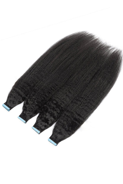 Kinky Straight Tape In Hair Extensions For Black Fine Hair Invisible