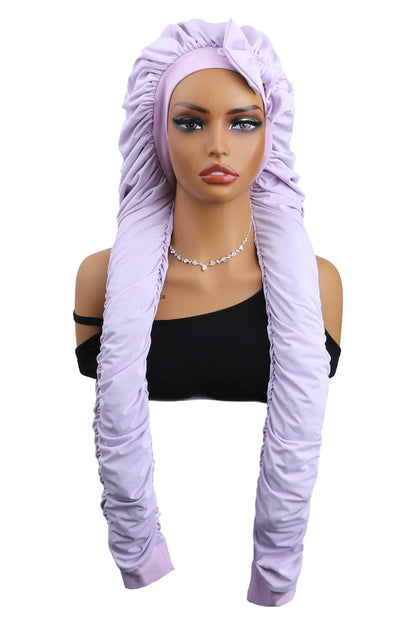 Pantyhose Sleeping Bonnet for Long Braids & Hair Elastic Satin