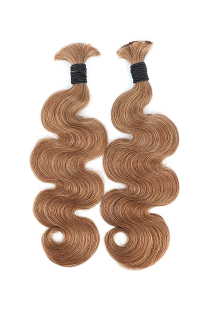 #8 Color Light Blonde Body Wave Bulk Human Hair for Braiding