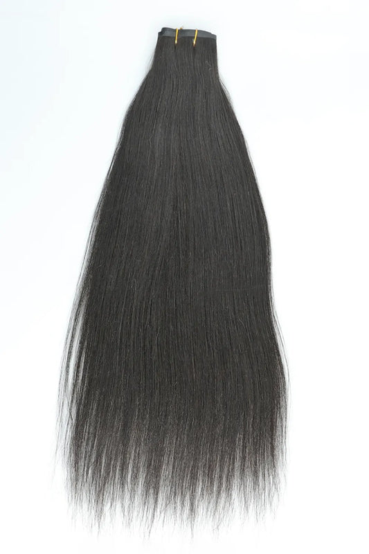 Light YaKi Seamless Clip in Hair Extensions Natural Black 7 Pcs