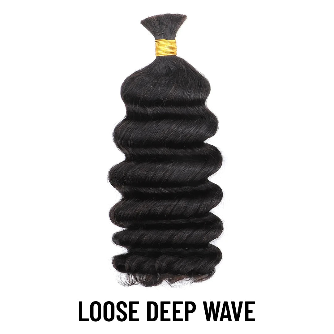 Yghairs Double Drawn Bulk Hair Deal: 16inch - 22inch Natural Color