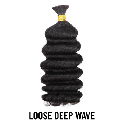 Yghairs Double Drawn Bulk Hair Deal: 16inch - 20inch Natural Color