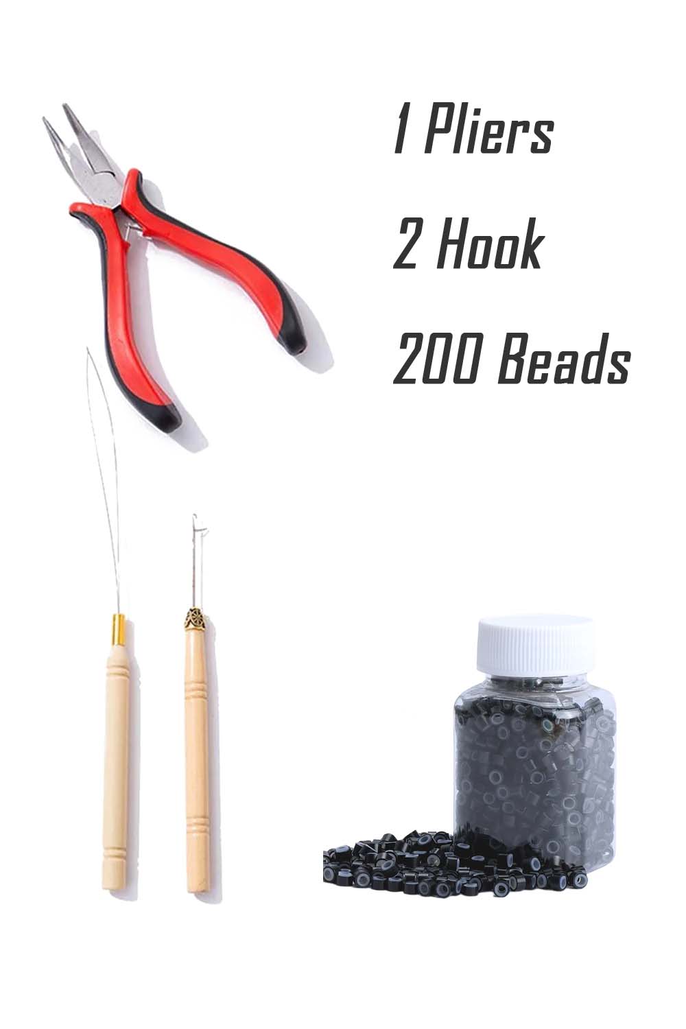 Micro Ring Bead Hair Extension Pliers Curved Tip with Teeth