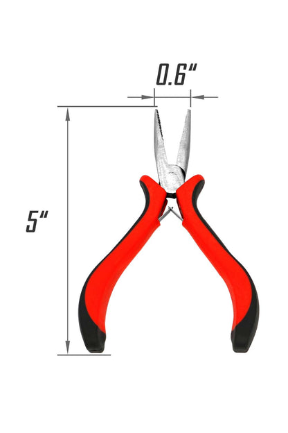 Micro Ring Bead Hair Extension Pliers Curved Tip with Teeth