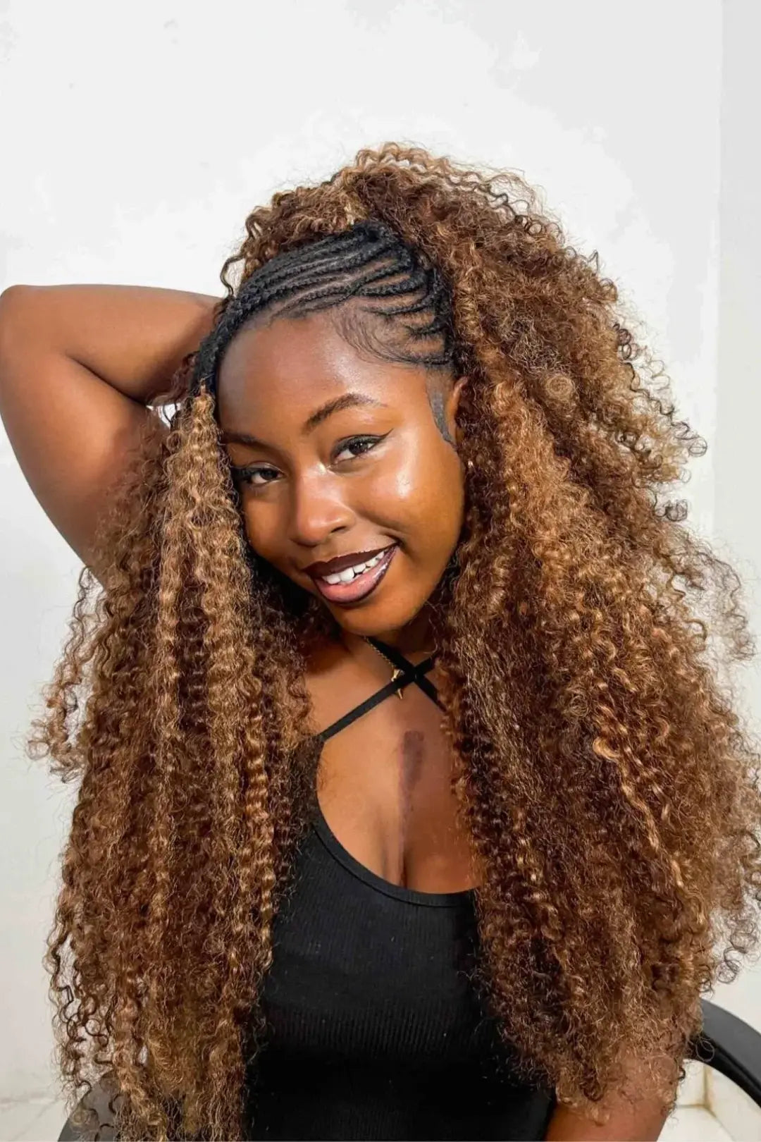 #4/30 Mixed Color Burmese Curly with Spiral Curls Crochet Miracle Knots Hair