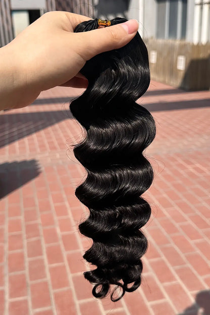 Feather Crochet Hair Extension Loose Wave Human Hair