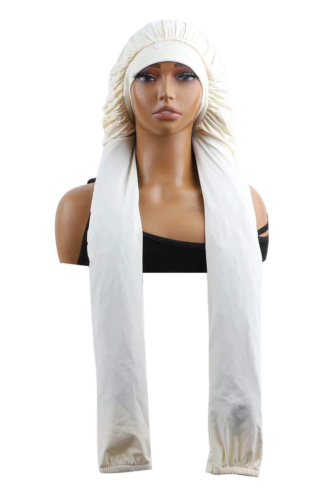 Pantyhose Sleeping Bonnet for Long Braids & Hair Elastic Satin Adjustable