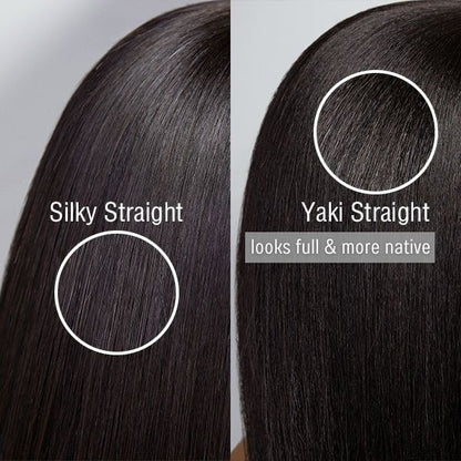 No Glue Top Lace Wigs 10 Inch YaKi Bob Human Hair Straight with Bangs