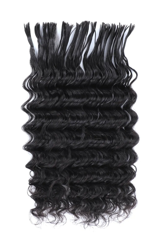 Pre-Divided Deep Wave Bulk Human Hair For Braiding Easy Split