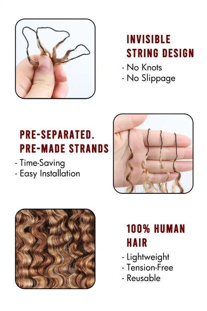 #27/30 Mixed Color Burmese Curly with Spiral Curls Crochet Miracle Knots Hair
