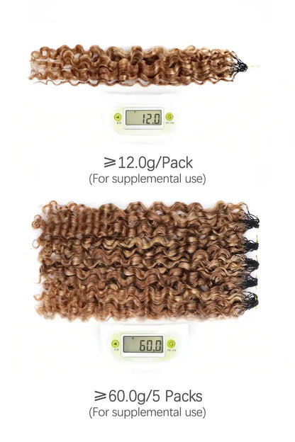 #27/30 Mixed Color Water Deep Wave Feather Crochet Human Hair