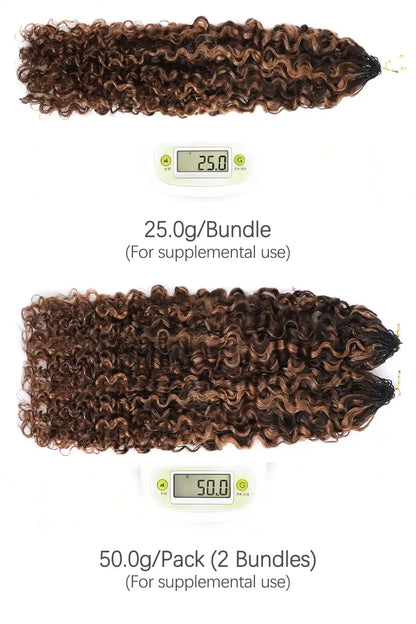 #4/30 Mixed Color Water Deep Wave Feather Crochet Human Hair