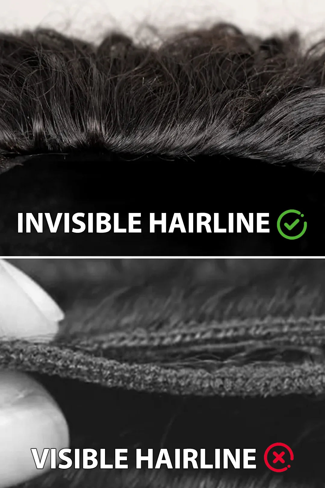 Product description picture of afro kinky curly half wig flexible fit drawstring human hair seamless wig