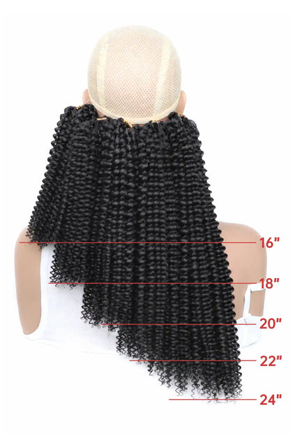 Feather Crochet Hair Extension Afro Kinky Curly Human Hair Double-Strand