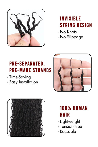 Double Drawn Twist Braided Crochet Miracle Knots Human Hair